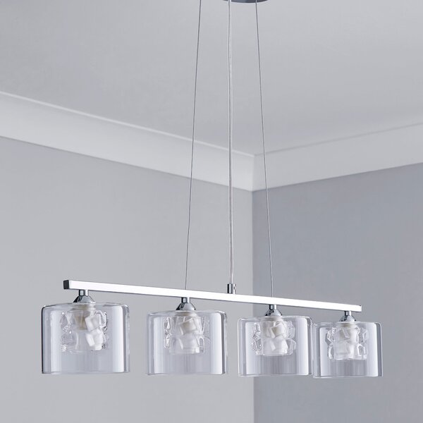 Erie 4 Light Glass Diner Ceiling Light