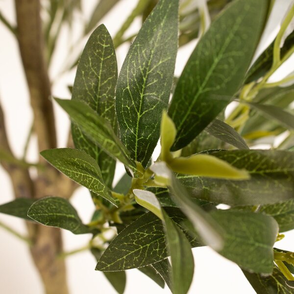 Artificial Olive Tree in Black Plastic Plant Pot