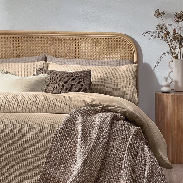 Yard Chunky Waffle Duvet Cover and Pillowcase Set