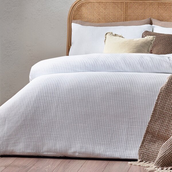 Yard Chunky Waffle Duvet Cover and Pillowcase Set