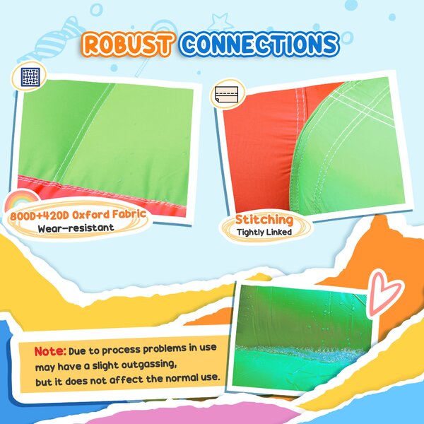 Outsunny Kids Bounce Castle House Inflatable Trampoline Slide Water Pool Basket 4 in 1 with Inflator for Kids Age 3-10 Castle Design 3 x 2.75 x 2.1m