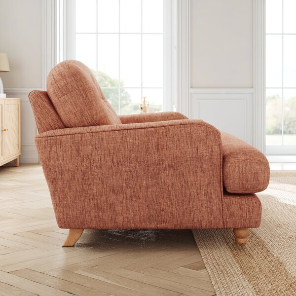 Martha Faux Linen Snuggle Chair