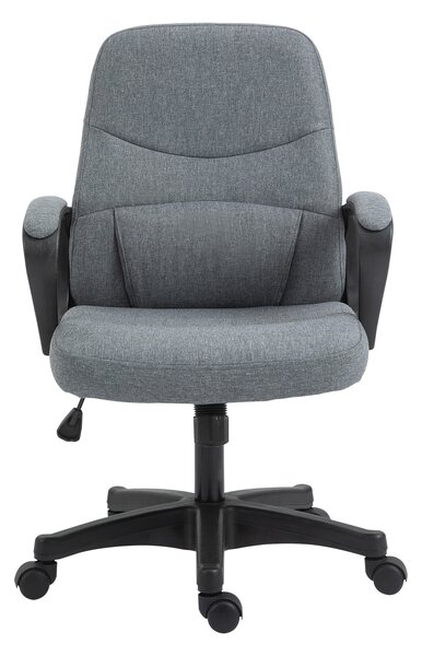 Vinsetto Massage Office Chair with Massage Lumbar Support, Adjustable Height, 360° Swivel, Scratch-Resistant High Back Office Chair for Office, Grey Aosom UK