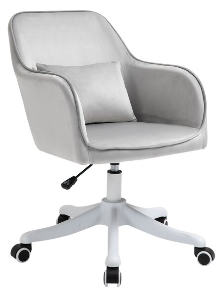 Vinsetto Executive Chair with Rechargeable Lumbar Massage Pillow, Electric Vibration Desk Chair for Home Office, Grey Aosom UK