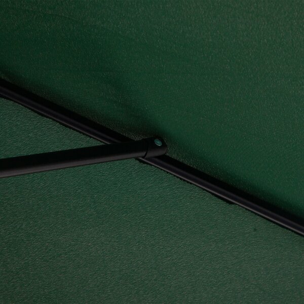 Outsunny Waterproof Semi-Circular Balcony Sunshade: Crank Handle, 2.3m Span, Verdant Green (Base Excluded) Aosom UK