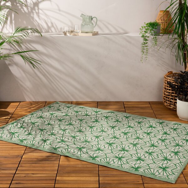 Furn. Hexa Green Reversible Indoor Outdoor Rug