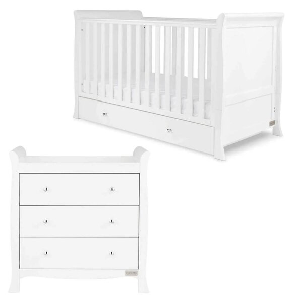 Ickle Bubba Snowdon Classic Furniture Set White 2 pcs - Fibre Mattress