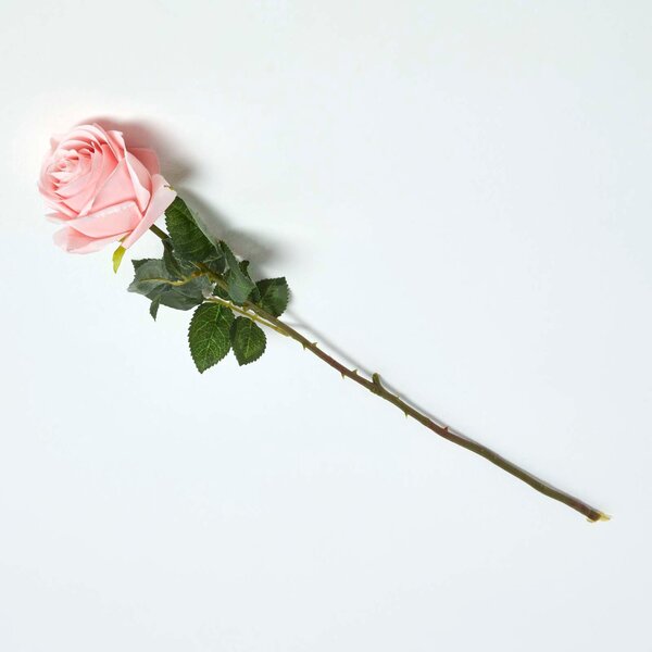 Homescapes Artificial Pink Rose Single Stem 62 cm