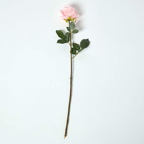 Homescapes Artificial Pink Rose Single Stem 62 cm