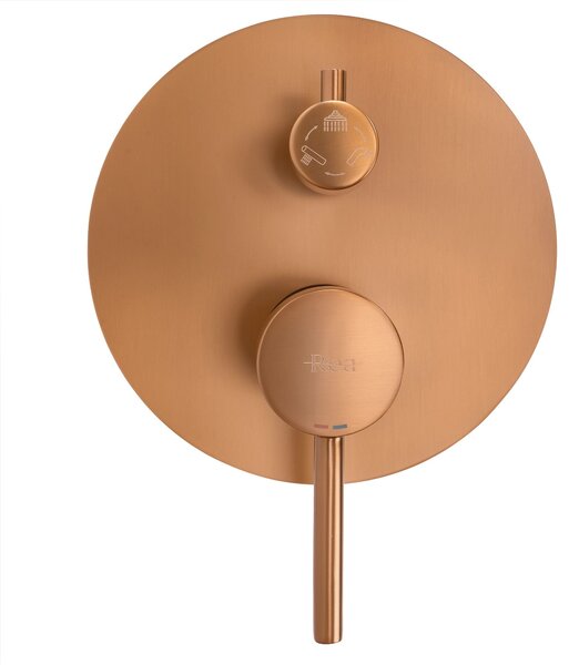 Built-in shower set Rea Lungo Copper Brush + BOX