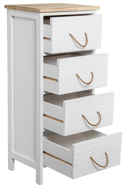 Chest of drawers Alexandra House Living White Brown Wood 40 x 91 x 30 cm