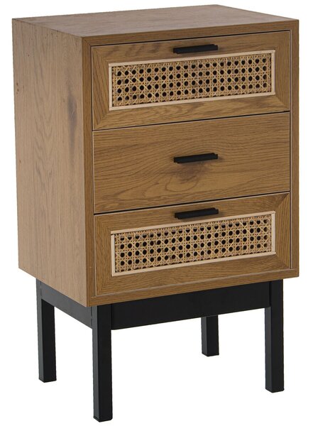 Nightstand Alexandra House Living Brown Black Wood 40 x 65 x 30 cm