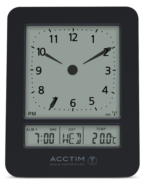 Acctim Sinclair Black Alarm Clock