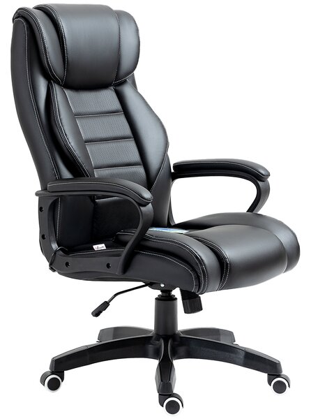 Vinsetto High Back Massage Office Chair with 6-Point Vibration, Executive Office Chair w/ Extra Padded Swivel, Ergonomic Tilt, Black Aosom UK