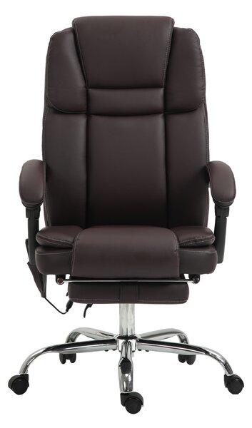 Vinsetto Six Point Vibrating Massage Office Chair - Dark Brown