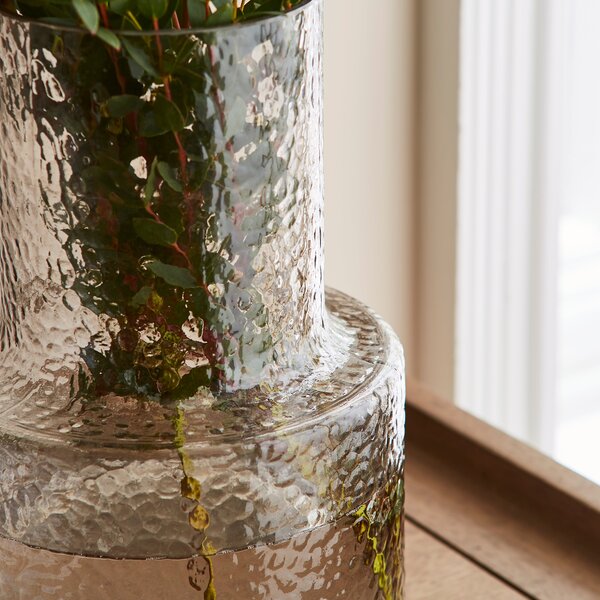 Dimpled Glass Vase