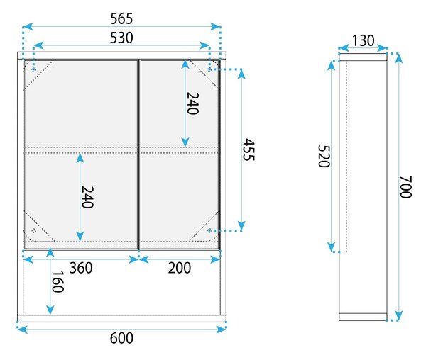 Bathroom furniture set with washbasin Arvo DB66-70 70CM