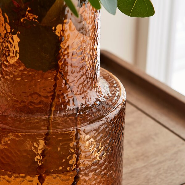 Dimpled Glass Vase