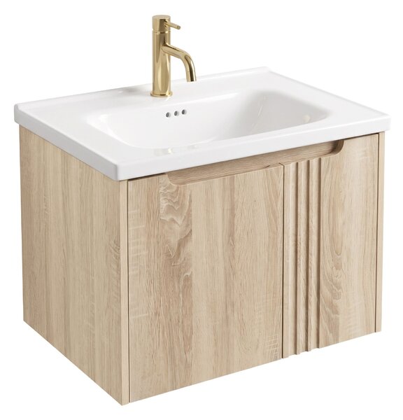 Bathroom vanity unit with sink Rea Rivo DB86-60L-3 Light 60cm
