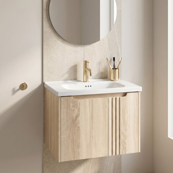 Bathroom vanity unit with sink Rea Rivo DB86-60L-3 Light 60cm