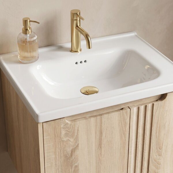 Bathroom vanity unit with sink Rea Rivo DB86-60L-3 Light 60cm