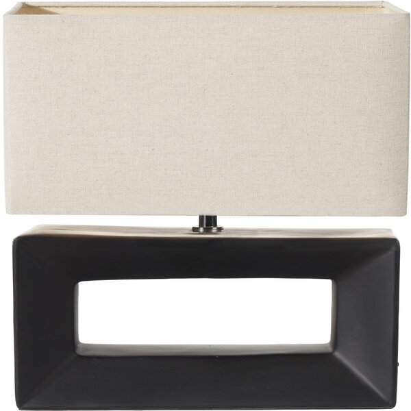 Block Black Ceramic Table Lamp