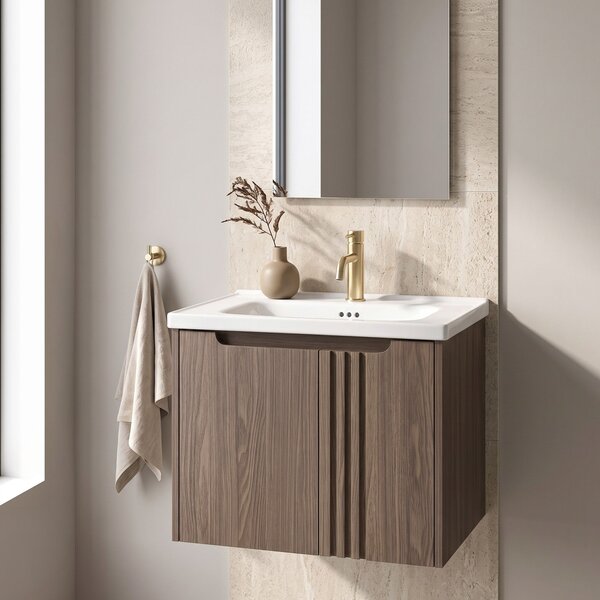 Bathroom vanity unit with sink Rea Rivo DB86-60L-1 Dark 60cm