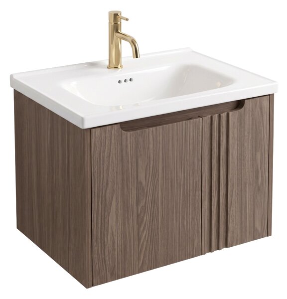 Bathroom vanity unit with sink Rea Rivo DB86-60L-1 Dark 60cm