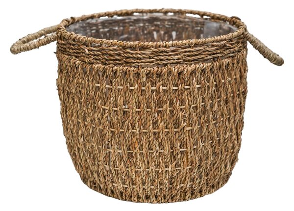 Seagrass Linen Basket Plant Pot