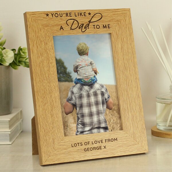 Personalised You're Like a Dad to Me Oak Finish Photo Frame