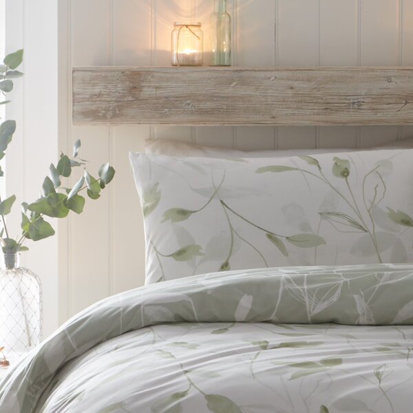 Drift Home Eliza Green Duvet Cover and Pillowcase Set