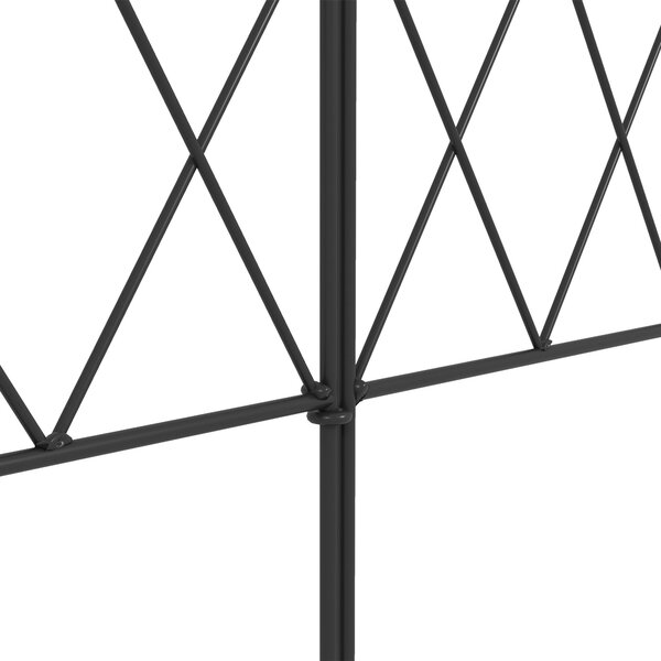 Outsunny 3m Decorative Metal Garden Fence - Diamond and Swirl Pattern Aosom UK