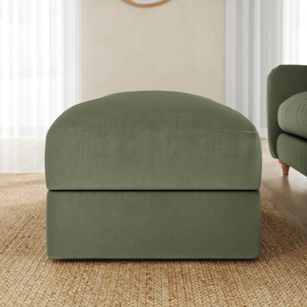 Hattie Matte Plush Velvet Storage Footstool