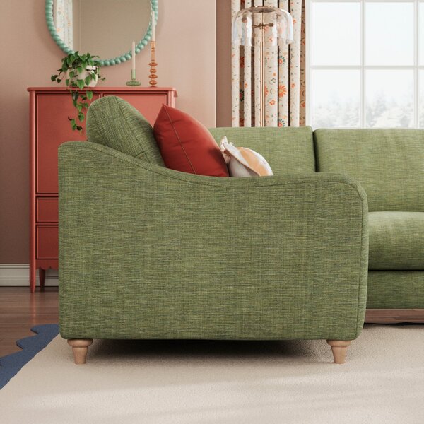 Hattie Slub Faux Linen Corner Sofa