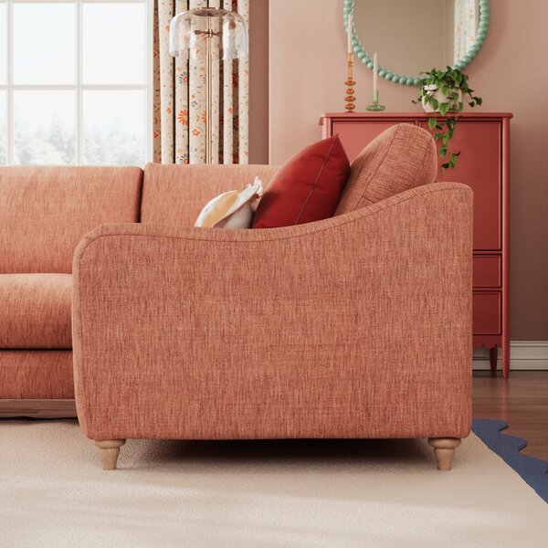 Hattie Slub Faux Linen Corner Sofa