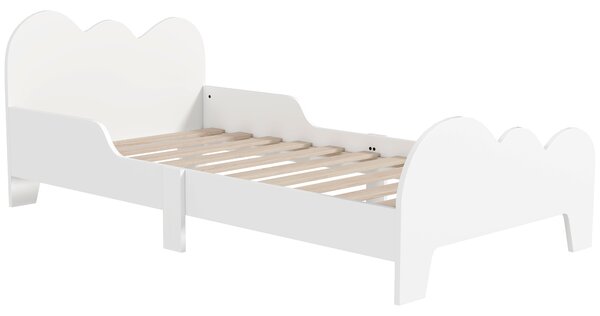 AIYAPLAY Cloud-Themed Toddler Bed Frame with Safety Rails, 143.5 x 74.5 x 56cm