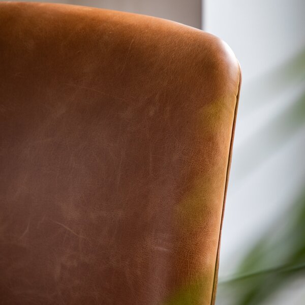 Callar Leather Chair With Arms