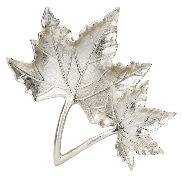 Metal Dual Oak Leaf Bowl