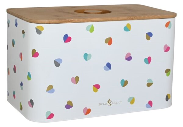 Mini Confetti 15L Bread Bin with Integrated Chopping Board