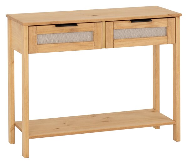 Corona Rattan 2 Drawer Console Table