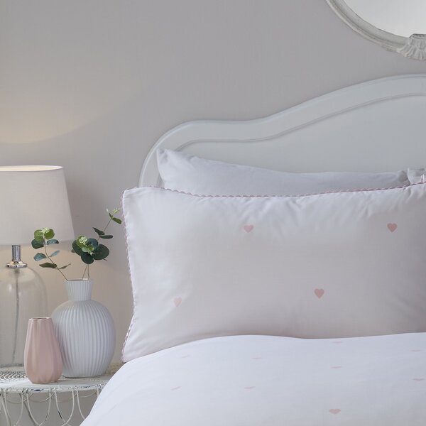 Serene Decoartive Heart Duvet Cover and Pillowcase Set