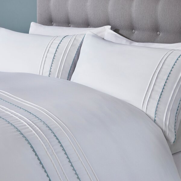 Serene RicRac Duvet Cover and Pillowcase Set