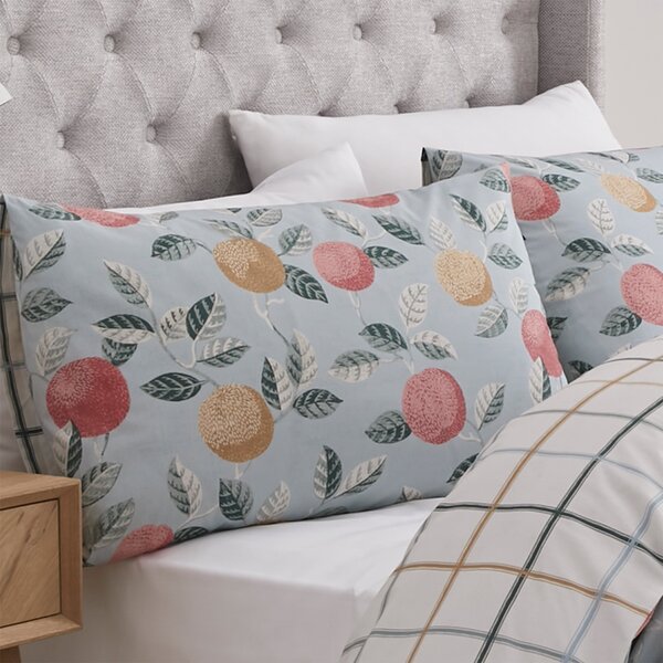 Dreams n Drapes Botanical Fruits Reversible Duvet Cover and Pillowcase Set