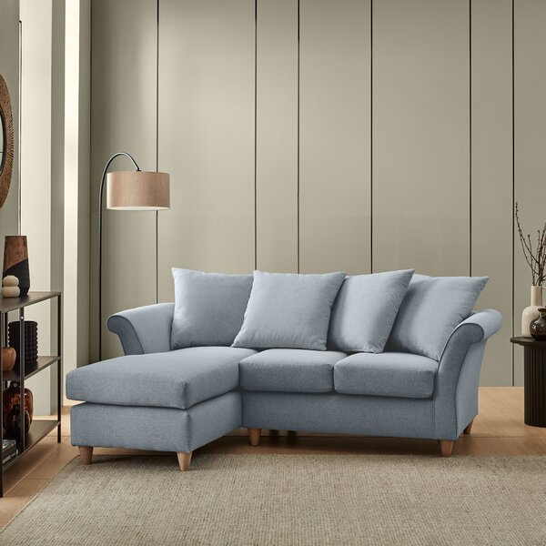 Dixie Corner Chaise Sofa, Soft Texture Fabric