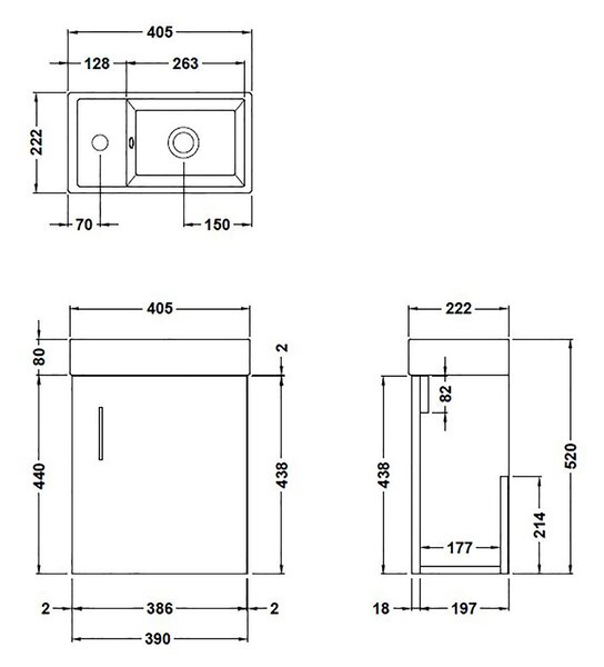 Vault Wall Mounted Vanity Unit with Basin