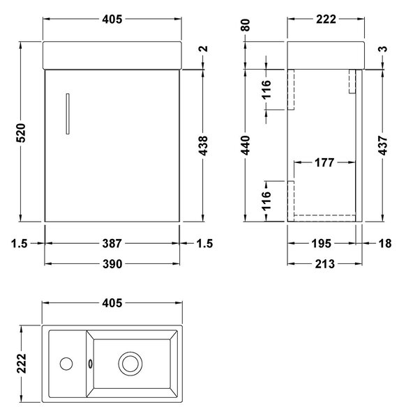 Vault Wall Mounted Vanity Unit with Basin