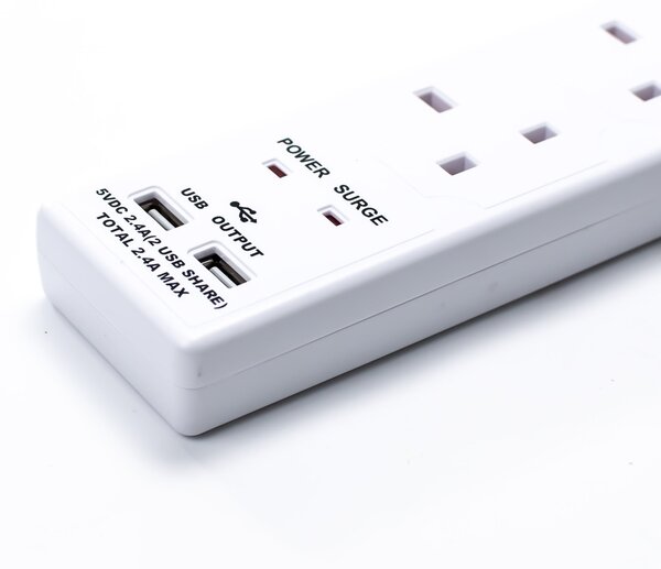 Status 4 way 2M extension - 2USB Ports