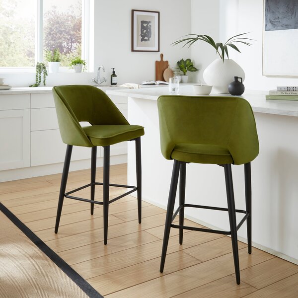 Lillia Velvet Bar Stool