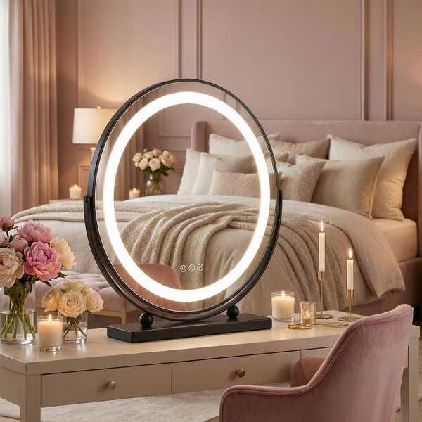 Mirror LED MAKE-UP Black 40 cm