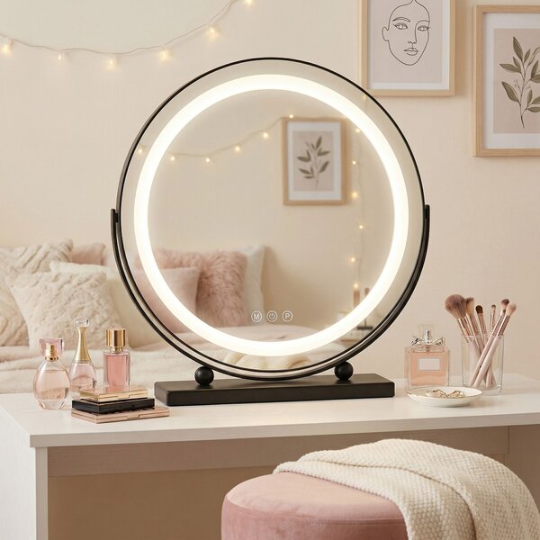 Mirror LED MAKE-UP Black 40 cm